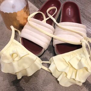 Tori Praver bikini top in pale/sunshine yellow ☀️